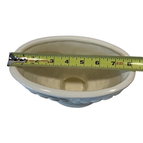 Vintage Haeger Oval Footed Planter 709-36 Cream Glossy Vase 1997 - Picture 6 of 9